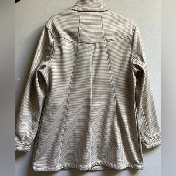 DENVER HAYES long line jacket off white trench jacket sz XL - Picture 2 of 8